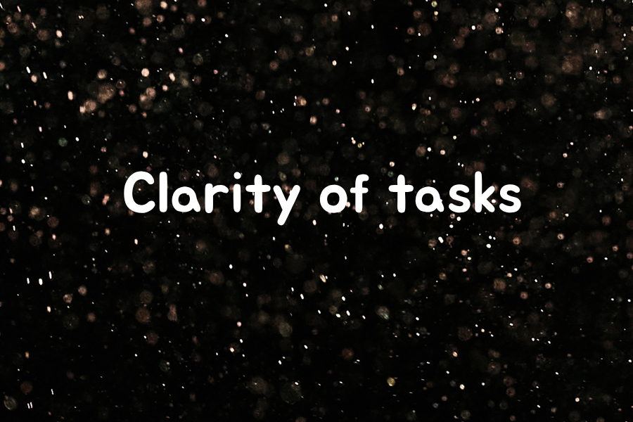 Clarity of tasks
